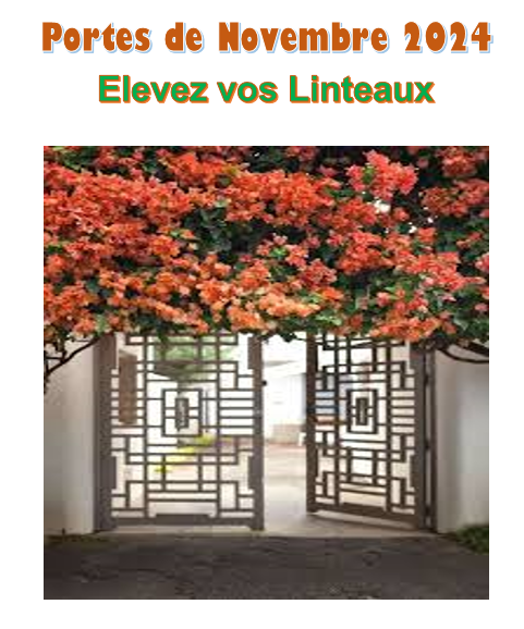 Portes de Novembre 2024 Elevez vos Linteaux